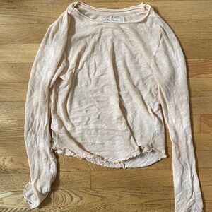 FREE PEOPLE BE MY BABY LIGHT ORANGE LONGSLEEVE SIZE-XS
